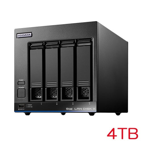 美品 NAS IODATA HDL4-XA 10GbE HDD 4ベイ 4TB Io Data HDL4-XAB HDL4-XA4B [10GbE & Multi-Giga Linux 4 Drive NAS