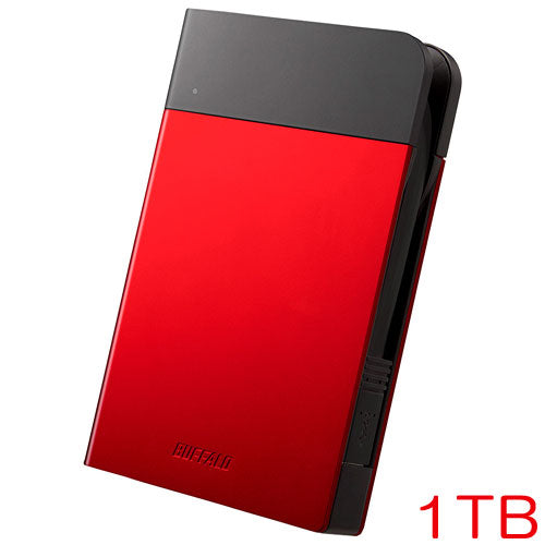 Buffalo ministation HD-PZN1.0U3-R [IC card compatible shock-resistant portable HDD 1TB red]