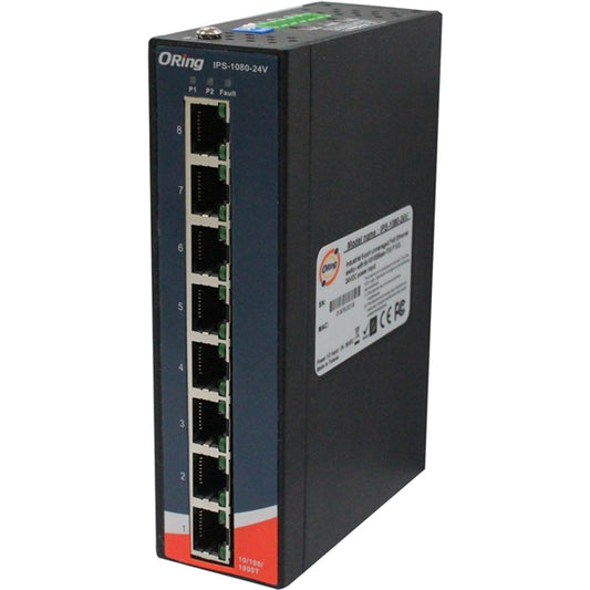 ORING IPS IPS-1080-24V [Industrial PoE Ethernet Switch 24VDC input 8 port]