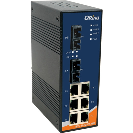 ORING IES IES-1062FX-MM-SC [Ethernet Switch Multi Mode 6 Port with Media Converter]