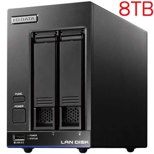 IO DATA HDL2-X8 [2-drive NAS 8TB with high-performance CPU & "WD Red"]