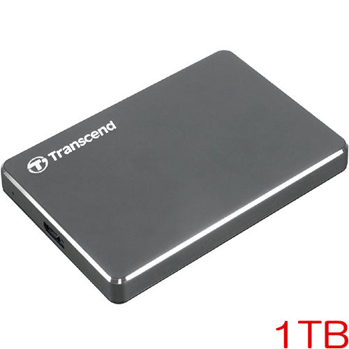 Transend TS1TSJ25C3N [1TB Slim Type Portable HDD StoreJet 25c3 Series USB3.0 compatible iron gray]