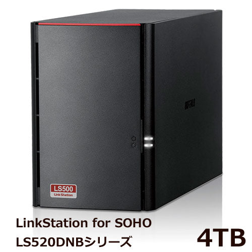 Buffalo LS520DN0402B [2-drive NAS with HDD for LinkStation for SOHO NAS 3-year warranty 4TB]