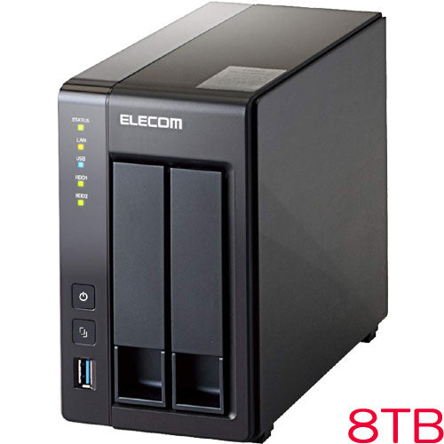 ELECOM NSB-5A8T2BL [LinuxNAS/2Bay/8TB/NetStor5 series]