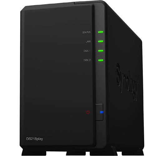 Synology DS218Play [DiskStation 2 Bay NAS Dual Core CPU 4K compatible hardware transformer SATA compatible]