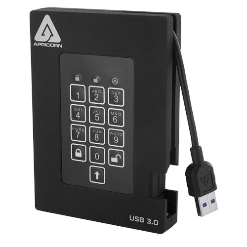 APRICORN A25-3PL256-500F (R2) [AEGIS FORTRESS USB3.0 AES-XTS 256bit encryption Portable HDD 500GB]