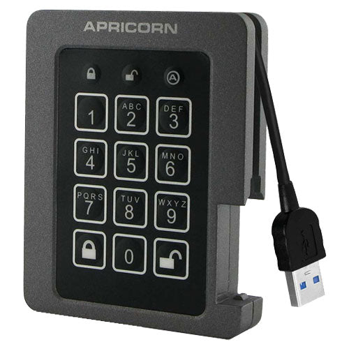 APRICORN ASSD-3PL256-480F [AEGIS PADLOCK SSD USB 3.0 AES-XTS 256bit encryption Portable SSD 480GB]