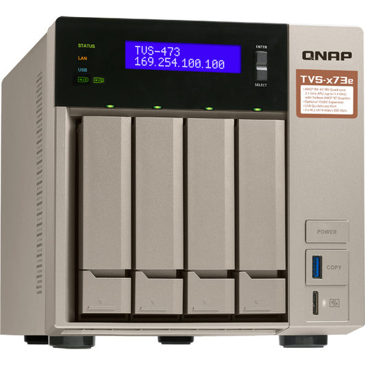 QNAP QNAP NAS TV473E4MW10 [TVS-473e 4TB (WD Red 1TBx4)]