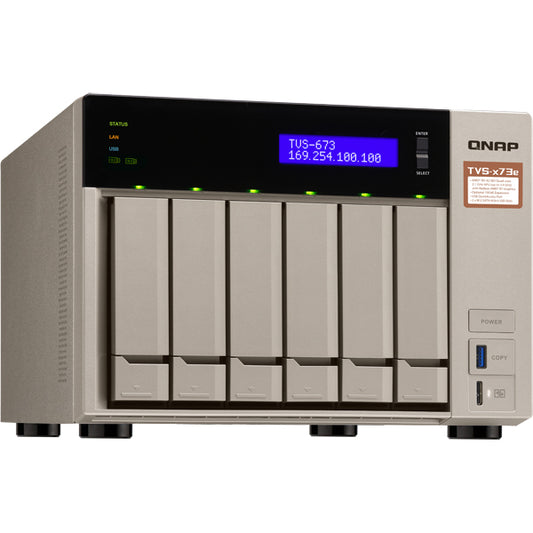 QNAP QNAP NAS TV673E6MW10 [TVS-673e 6TB (WD Red 1TBx6)]