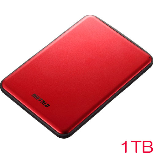 Buffalo ministation HD-PUS1.0U3-RDD [USB3.1 Aluminum material & thin portable HDD 1TB Red]