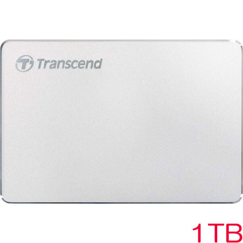 Transend TS1TSJ25C3S [1TB Slim Portable HDD StoreJet 25c3 USB3.0 compatible Type-A/Type-C Cable Silver]