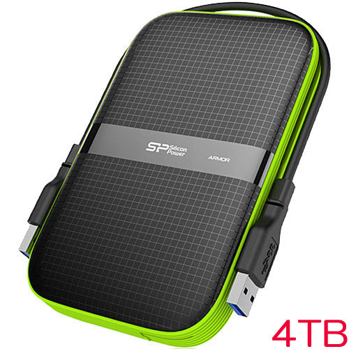 Silicon Power SP040TBPHDA60S3K [USB3.0 compatible ARMOR A60 Portable HDD 4TB]