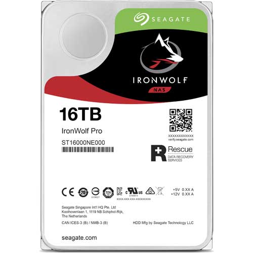 SEAGATE ST16000NE000 [HDD Ironwolf Pro for NAS (16TB 3.5 inch SATA 6G 7200RPM 256MB)]