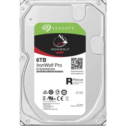 SEAGATE ST6000NE000 [HDD Ironwolf Pro for NAS (6TB 3.5 inch SATA 6G 7200RPM 256MB)]