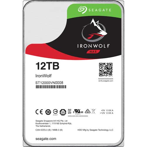 SEAGATE ST12000VN0008 [HDD Ironwolf for NAS (12TB 3.5 inch SATA 6G 7200RPM 256MB)]