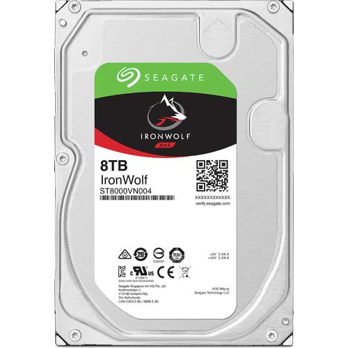 SEAGATE ST8000VN004 [HDD Ironwolf for NAS (8TB 3.5 inch SATA 6G 7200RPM 256MB)]