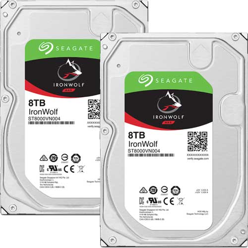 SEAGATE ★ 2 deals set ★ ST8000VN004 [HDD Ironwolf for NAS (8TB 3.5 inch SATA 6G 7200RPM 256MB)]
