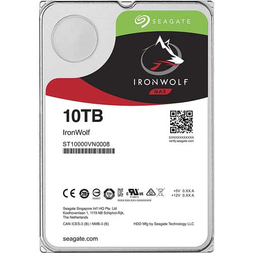 SEAGATE ST10000VN0008 [HDD Ironwolf for NAS (10TB 3.5 inch SATA 6G 7200RPM 256MB)]