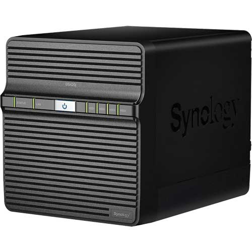 Synology DS420J [DiskStation 4 Bay NAS 4 Core 64bit CPU 1GB Memory SATA compatible]