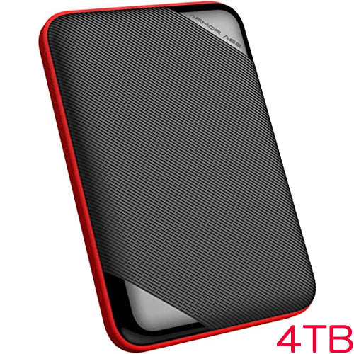 Silicon Power SP040TBPHD62LS3K [Portable HDD slim type ARMOR A62 BLACK 4TB]