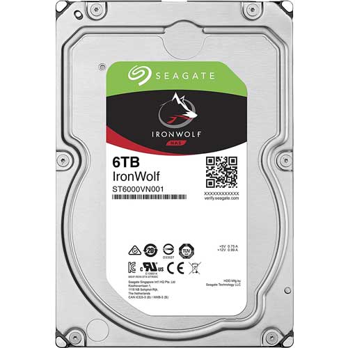 SEAGATE ST6000VN001 [HDD Ironwolf for NAS (6TB 3.5 inch SATA 6G 5400rpm 256MB)]