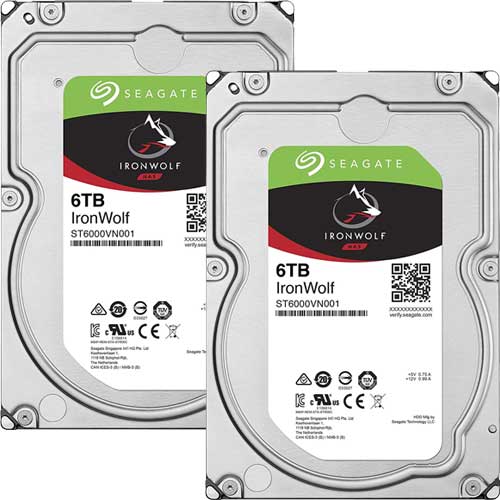 SEAGATE ★ 2 deals set ★ ST6000VN001 [HDD Ironwolf for NAS (6TB 3.5 inch SATA 6G 5400RPM 256MB)]