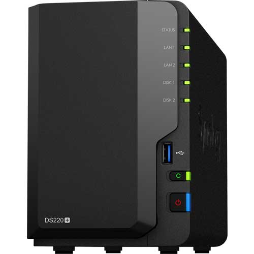 Synology DS220+ [DiskStation 2 Bay NAS 2 Core Celeron J4025 2GB Memory GBEX2 SATA compatible]