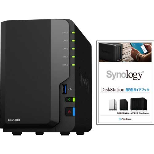 Synology DS220+/JP [★ With guidebook ★ DiskStation 2 Bay NAS 2 Core Celeron J4025 2GB Memory GBEX2 SATA compatible]