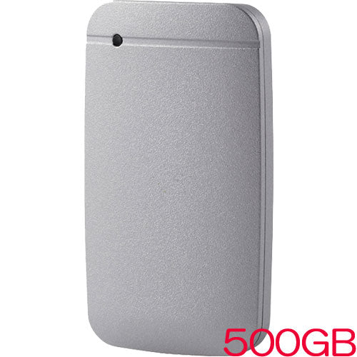 ELECOM ESD-EF0500GSVR [External SSD/USB3.2 (Gen1) compatible/500GB/Silver]