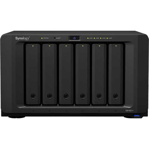 Synology DS1621+ [DiskStation 6 Bay NAS 4 Core AMD RYZEN V1500B 4GB Memory GBEX4 PCIe expansion SATA compatible]