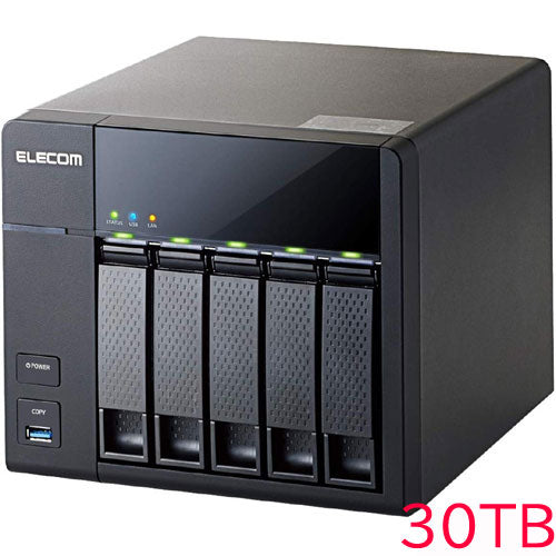 ELECOM NSB-7A30T5BLX [LinuxNAS/desktop 5 bay/30TB/10GbE/8GB]