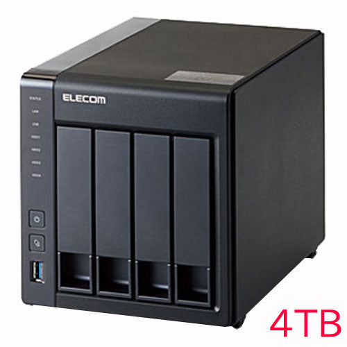 ELECOM KTB-7A4T4BL [kitting/setting/LinuxNAS/4Bay2D version/4TB]