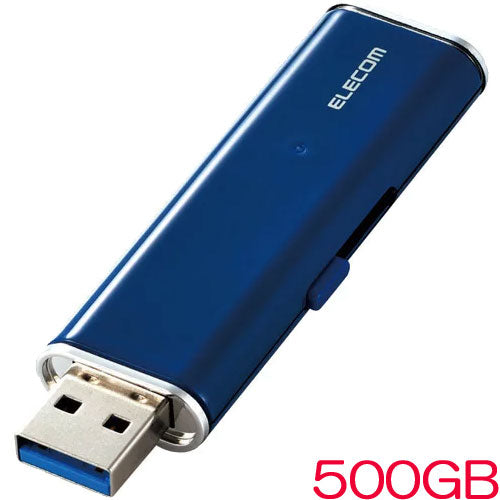 ELECOM ESD-EMN0500GBU [External SSD/Portable/Ultra-small/500GB/Blue]