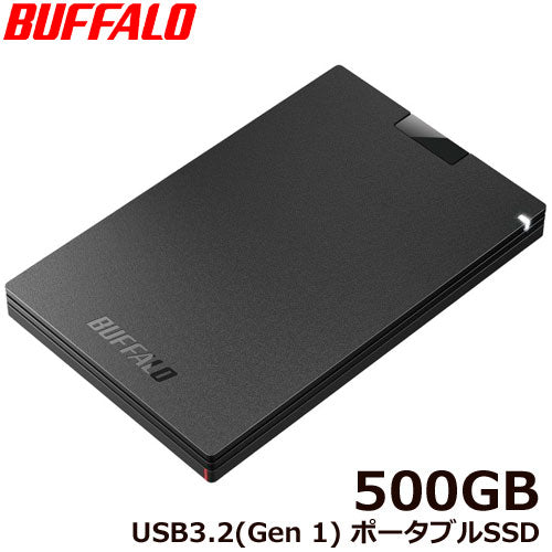 Buffalo SSD-PG500U3-BC/D [External SSD Portable USB3.2 Gen1 Type-A 500GB Black]