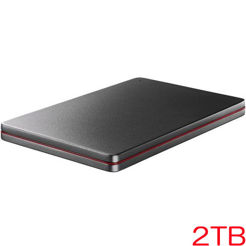 IO Data HDPX-UTSC2K [USB3.2 compatible Portable HDD 2TB BLACK × RED]