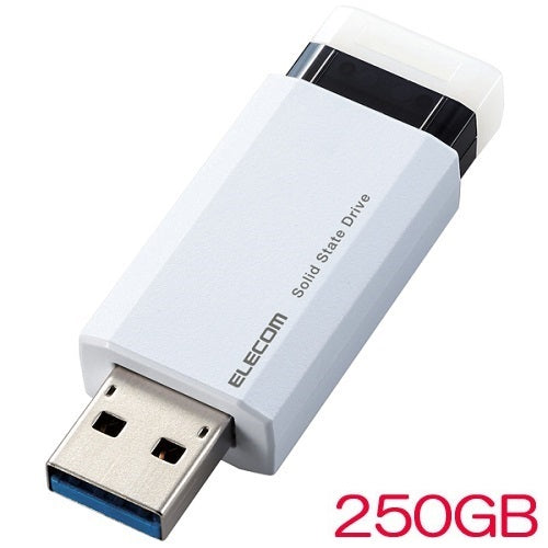 ELECOM ESD-EPK0250GWh [External SSD/knock type/USB3.2)/250GB/ White]