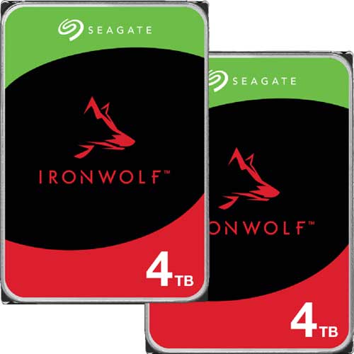 SEAGATE ★ 2 deals set ★ ST4000VN006 [HDD Ironwolf for NAS (4TB 3.5 inch SATA 6G 5400RPM 256MB CMR)]