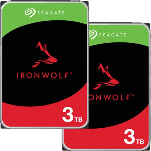 SEAGATE ★ 2 deals set ★ ST3000VN006 [HDD Ironwolf for NAS (3TB 3.5 inch SATA 6G 5400RPM 256MB CMR)]