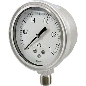 Glycerin -in -pressure meter (A/B frame/stand form) 100φ format: GV42GV42-183 0.2MPa