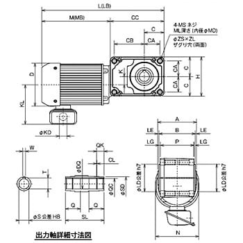 GEARD MOTOR GM-SSYP Series (FLANGE FACE MOUNT SHARE) GM-SSYPFB-RH-2.2kw-1/